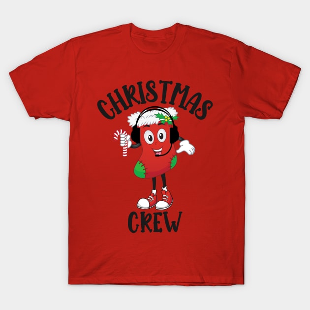 Christmas Dispatcher Crew with Stocking T-Shirt by Shirts by Jamie